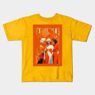 Three art deco women Kids T-Shirt